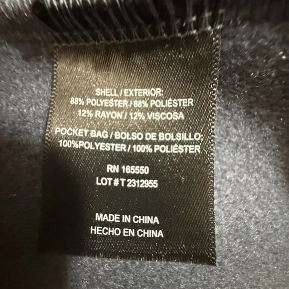 32 Degrees Heat Full Zip Jacket Size M Mock Neck Pockets Brushed Faux Wool Gray - Picture 3 of 5